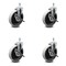 Service Caster 5 Inch Thermoplastic Wheel 1/2 Threaded Stem Caster Set with Brakes SCC, 4PK SCC-TS05S510-TPRS-SLB-121315-4 - alternate 1